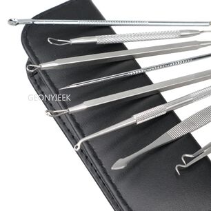 Kit Pinzas Herramientas Removedor Acne Puntos Negros Extractor 8 Piezas