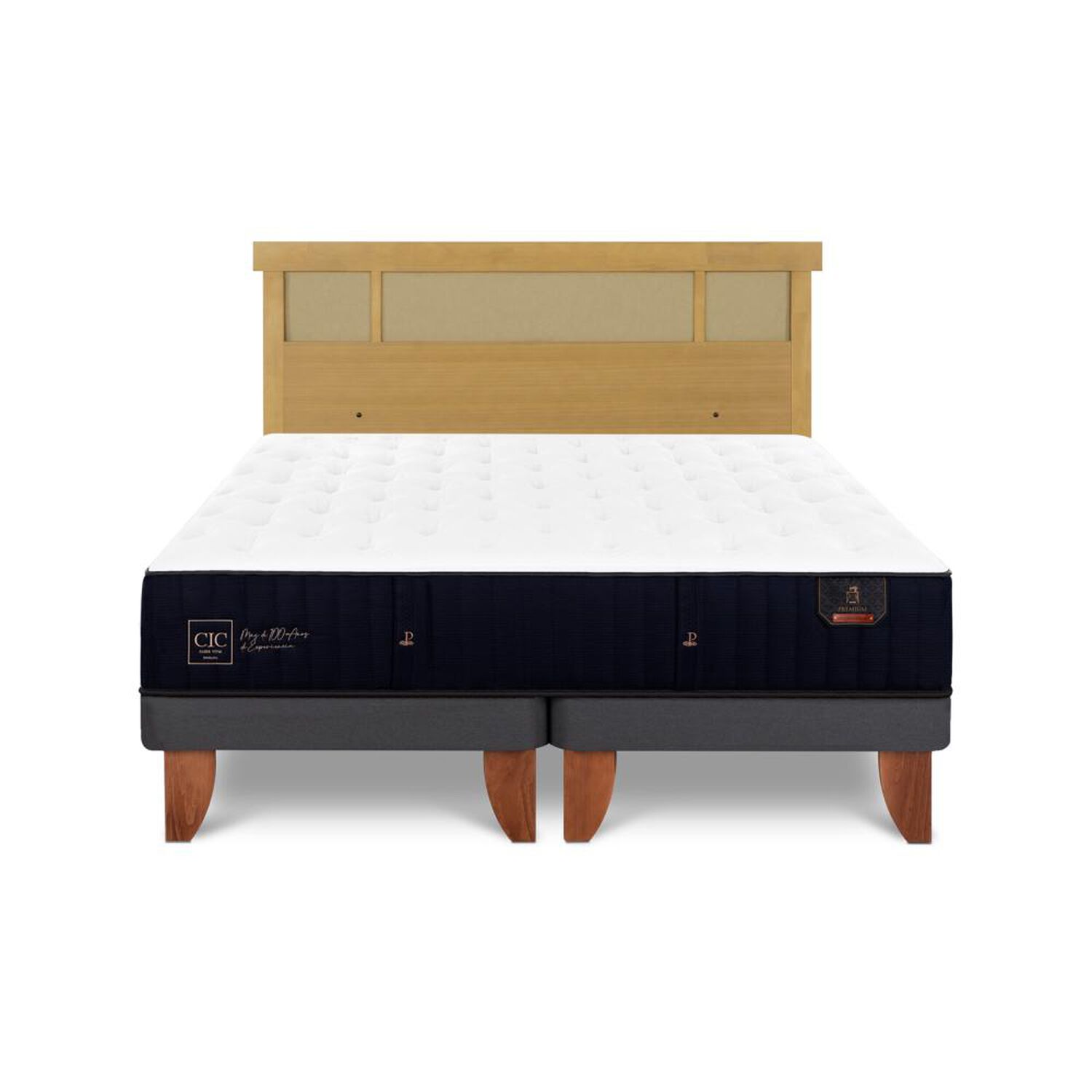 Cama Europea Cic Linea Premium / King / Base Dividida + Respaldo image number 0.0
