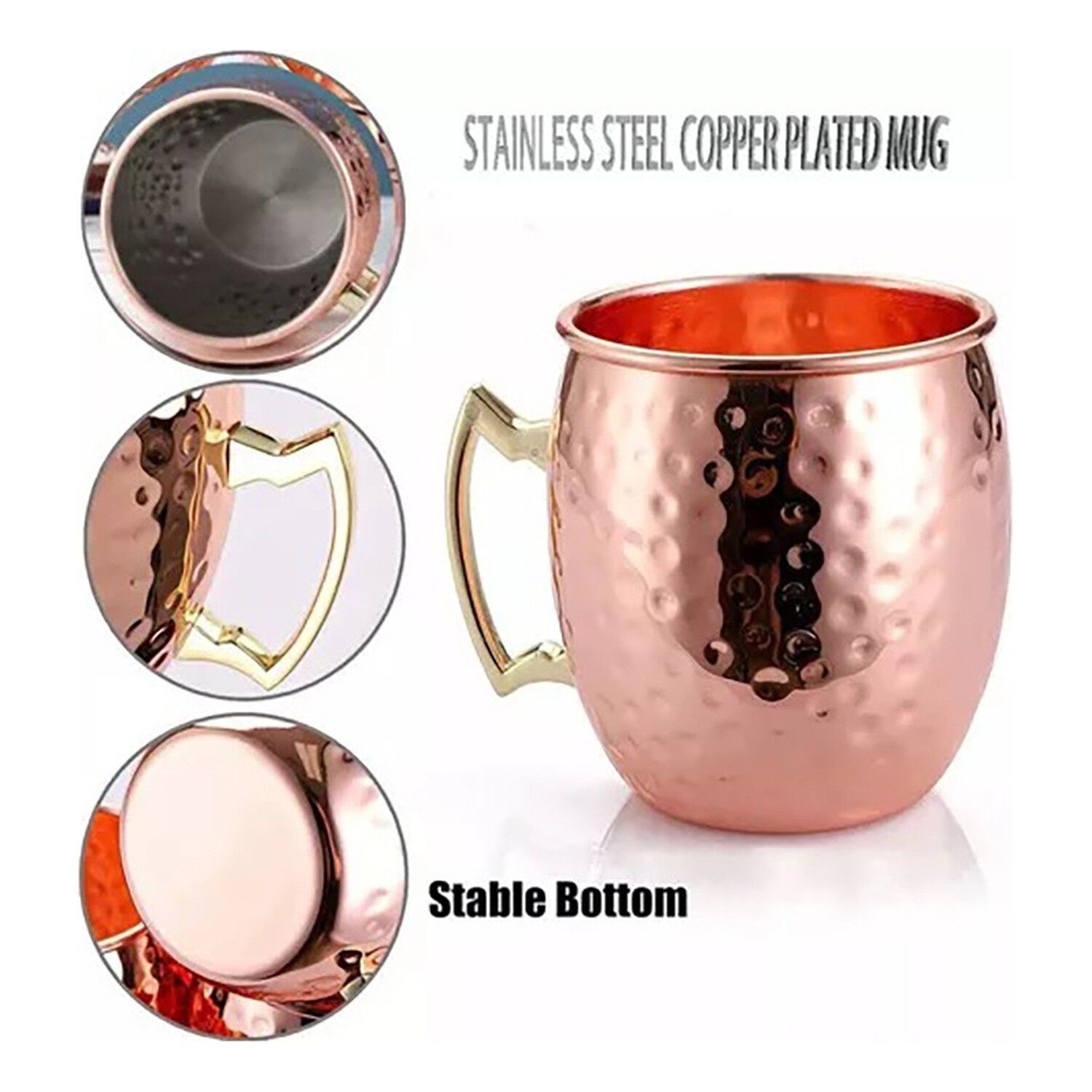 Mug De Cobre 550ml Para Moscow Mule Y Cocteles Veraniegos image number 2.0