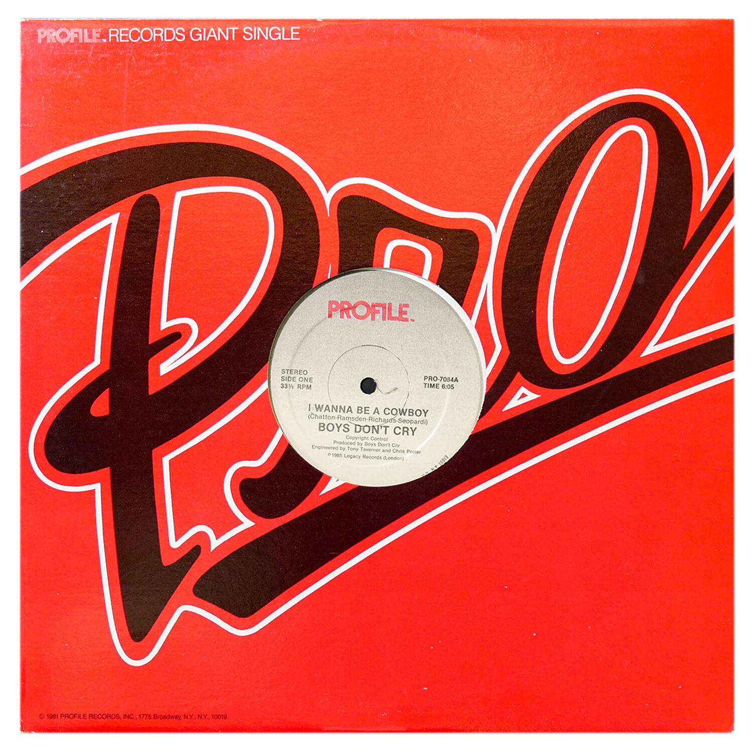 Boys Don't Cry - I Wanna Be A Cowboy | 12" Maxi Single Usado image number 0.0