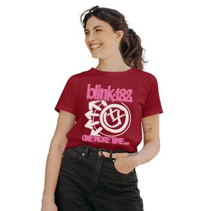 Polera Mujer Blink 182 One More Time Relieve Fucsia