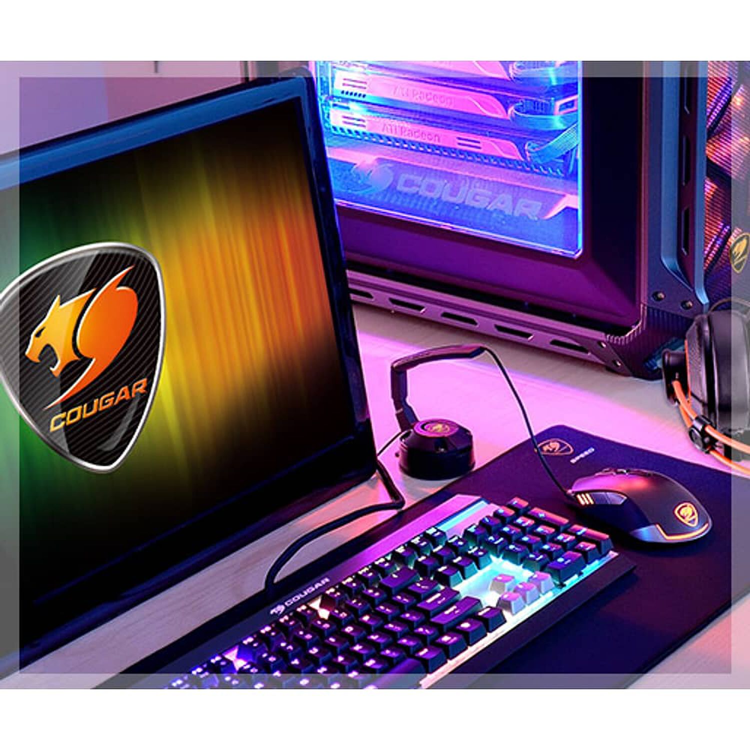 Hub Usb Gamer Cougar Bunker + Bungee Mouse Full Rgb image number 6.0