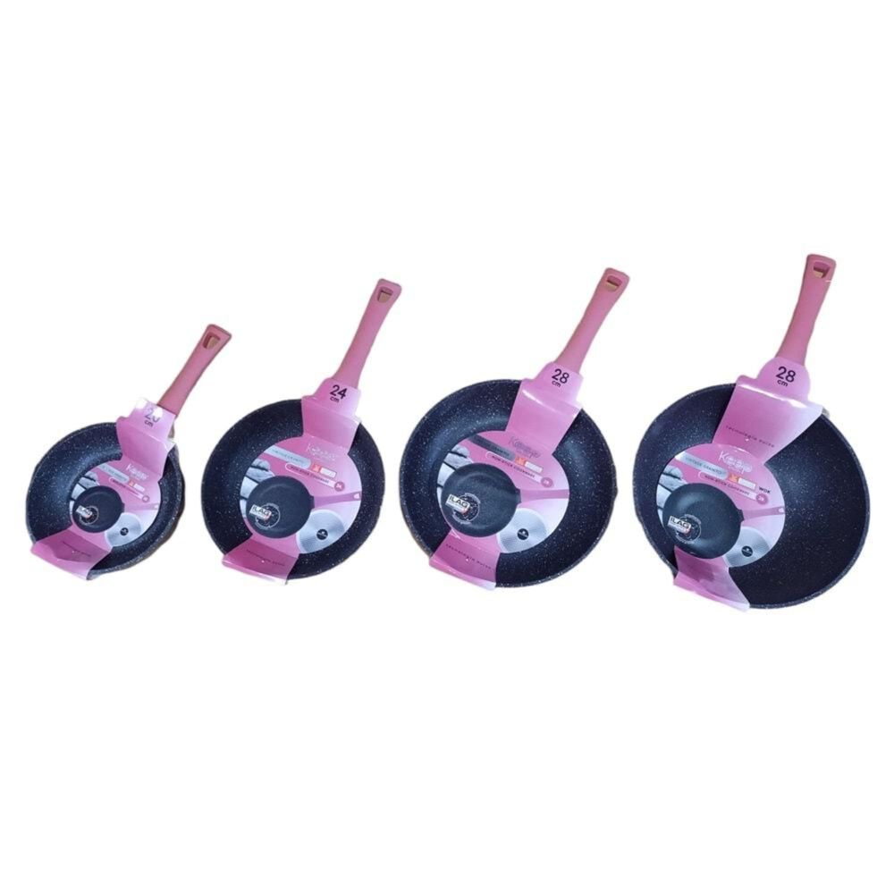 Pack 3 Sartenes Rosa + Wok Antiadherente image number 3.0