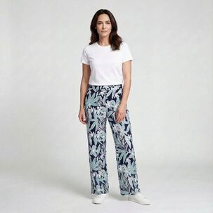 Pantal&oacute;n Full Print Tiro Medio Palazzo Mujer Geeps