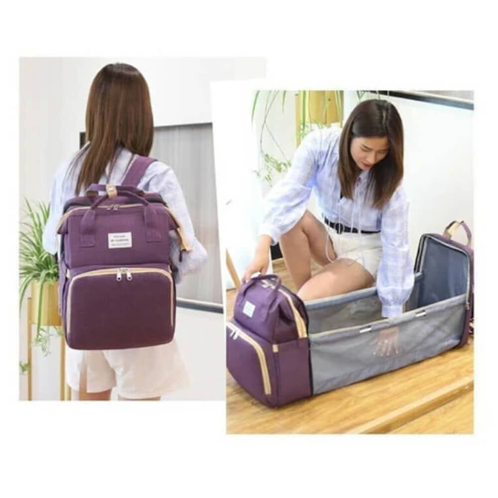 Mochila 3 En 1 Pa&ntilde;alera Cuna Y Mudador Port&aacute;til Para Beb&eacute;s image number 4.0