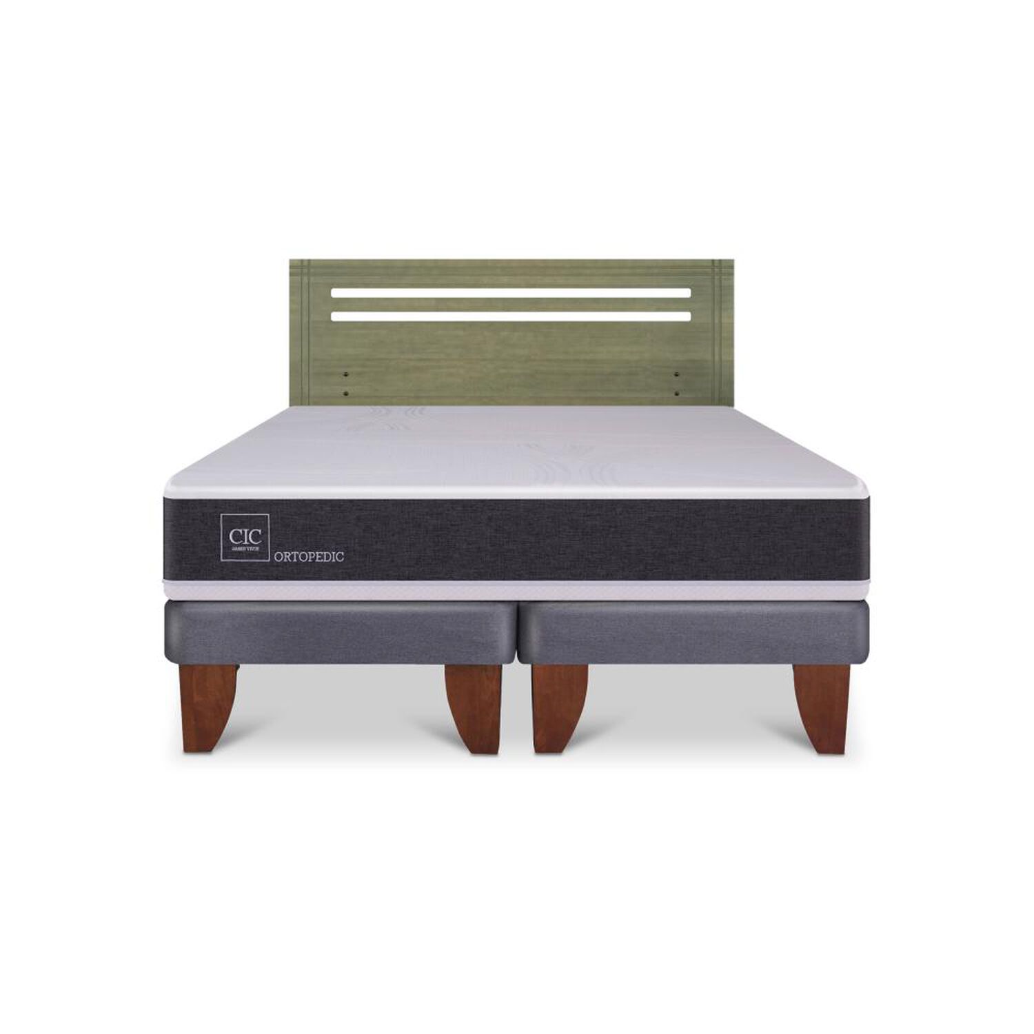Cama Europea Cic Ortopedic / 2 Plazas / Base Dividida + Respaldo image number 0.0