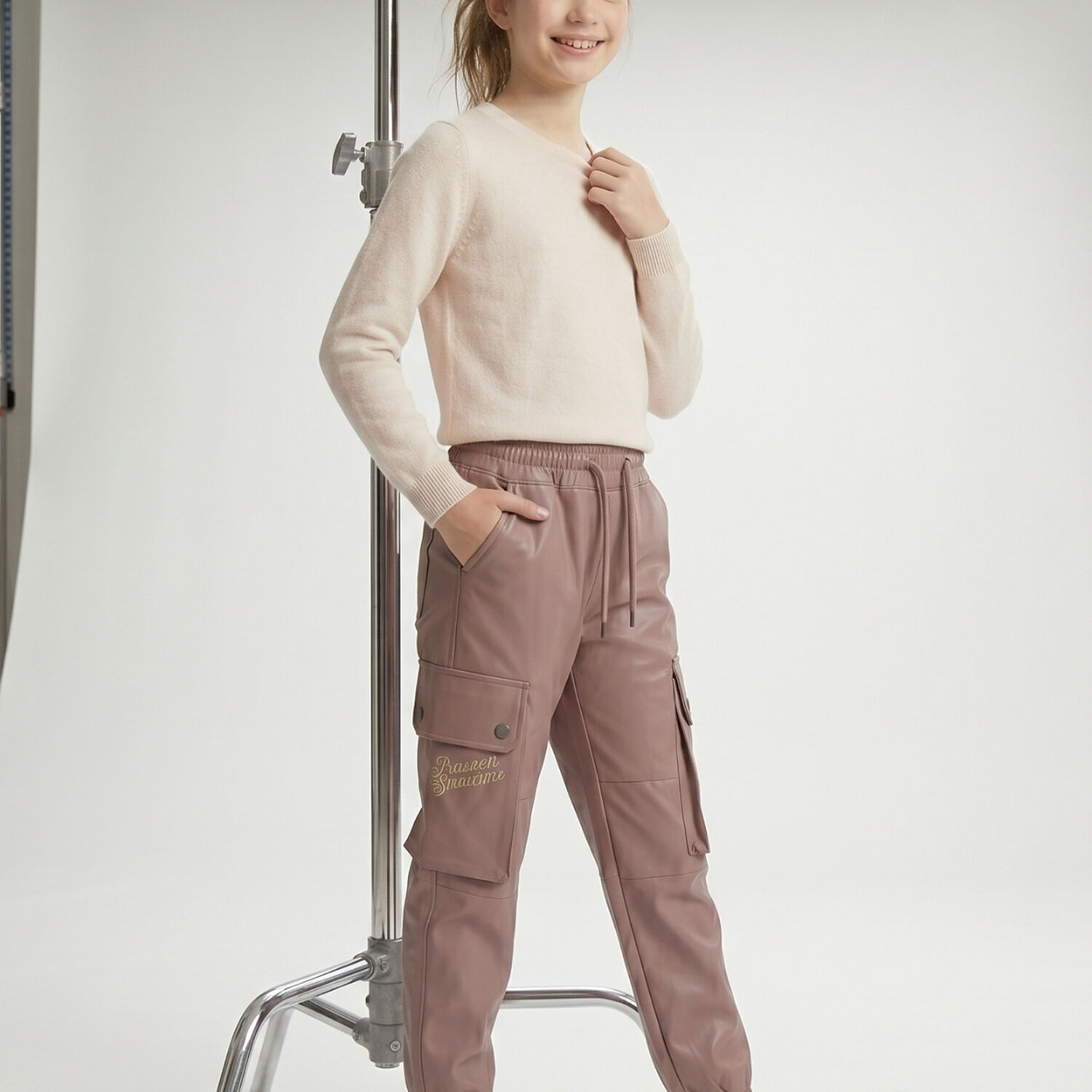 Pantalon Cargo Ni&ntilde;a Impermeable Jogger Moda Urbana Comodo image number 4.0