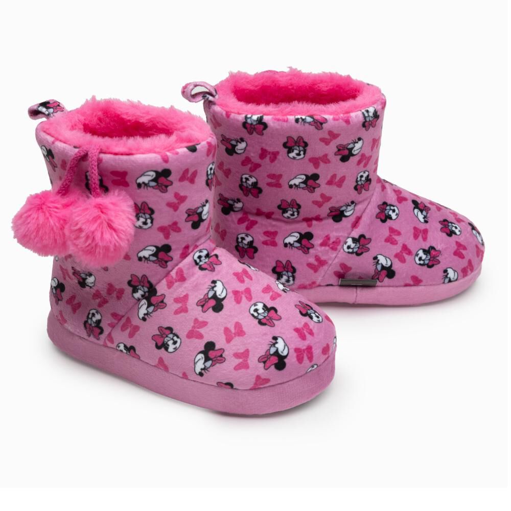 Pantufla Bota Niña Minnie Rosado image number 2.0