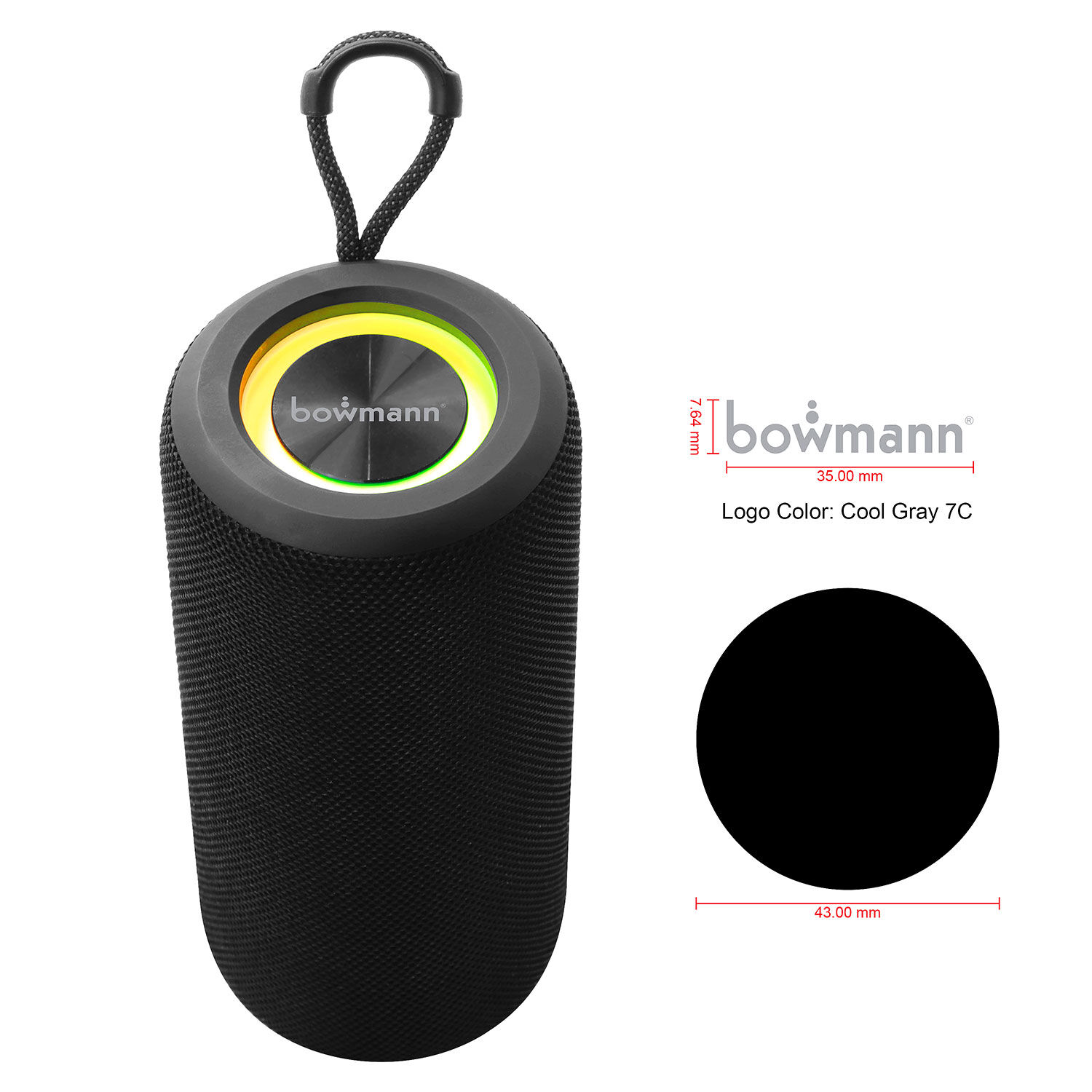 Parlante Portatil Bluetooth Bowmann Tws Con Fm 50w Bts-200x Negro image number 2.0