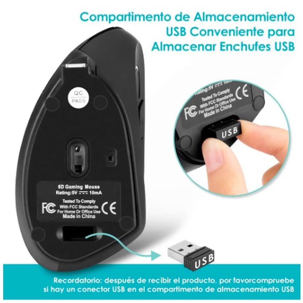 Mouse Vertical Ergon&oacute;mico Usb image number 3.0