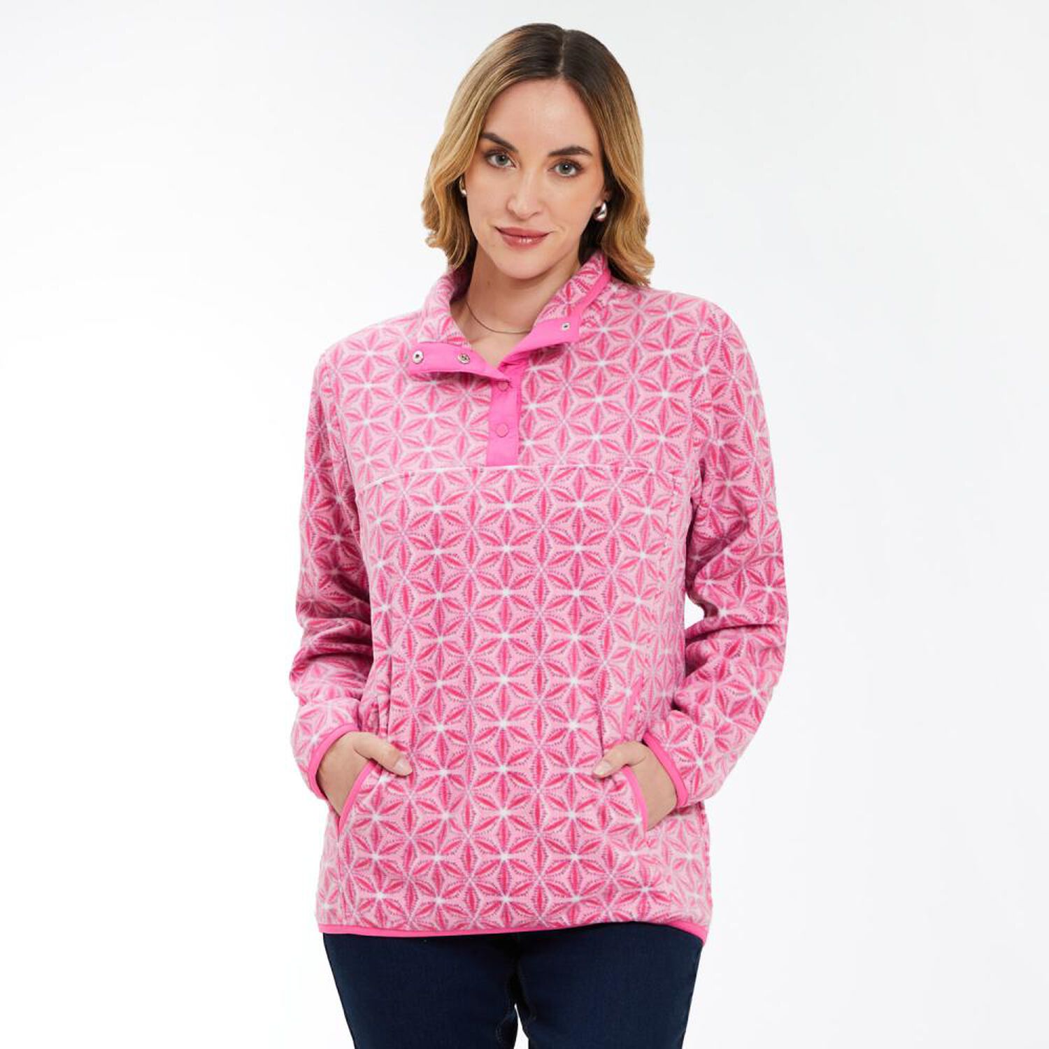 Poler&oacute;n Polar Print Cuello Alto Mujer Geeps image number 0.0