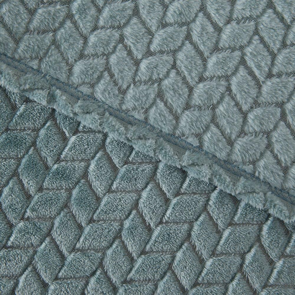 Frazada Jqd Flannel Nevada 1.5 Plazas Celeste image number 1.0