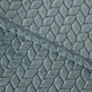 Frazada Jqd Flannel Nevada 1.5 Plazas Celeste