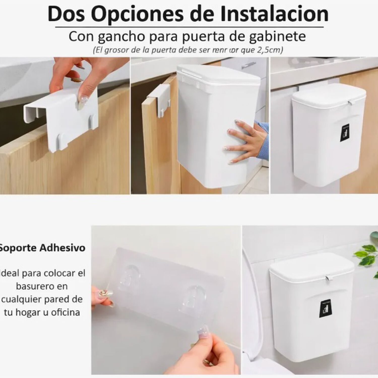 Basurero Blanco 10l image number 3.0