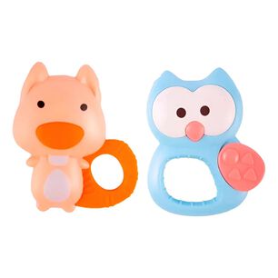 Set 4 Sonajeros Y Mordillo Para Dentici&oacute;n Animalitos Gav Imp