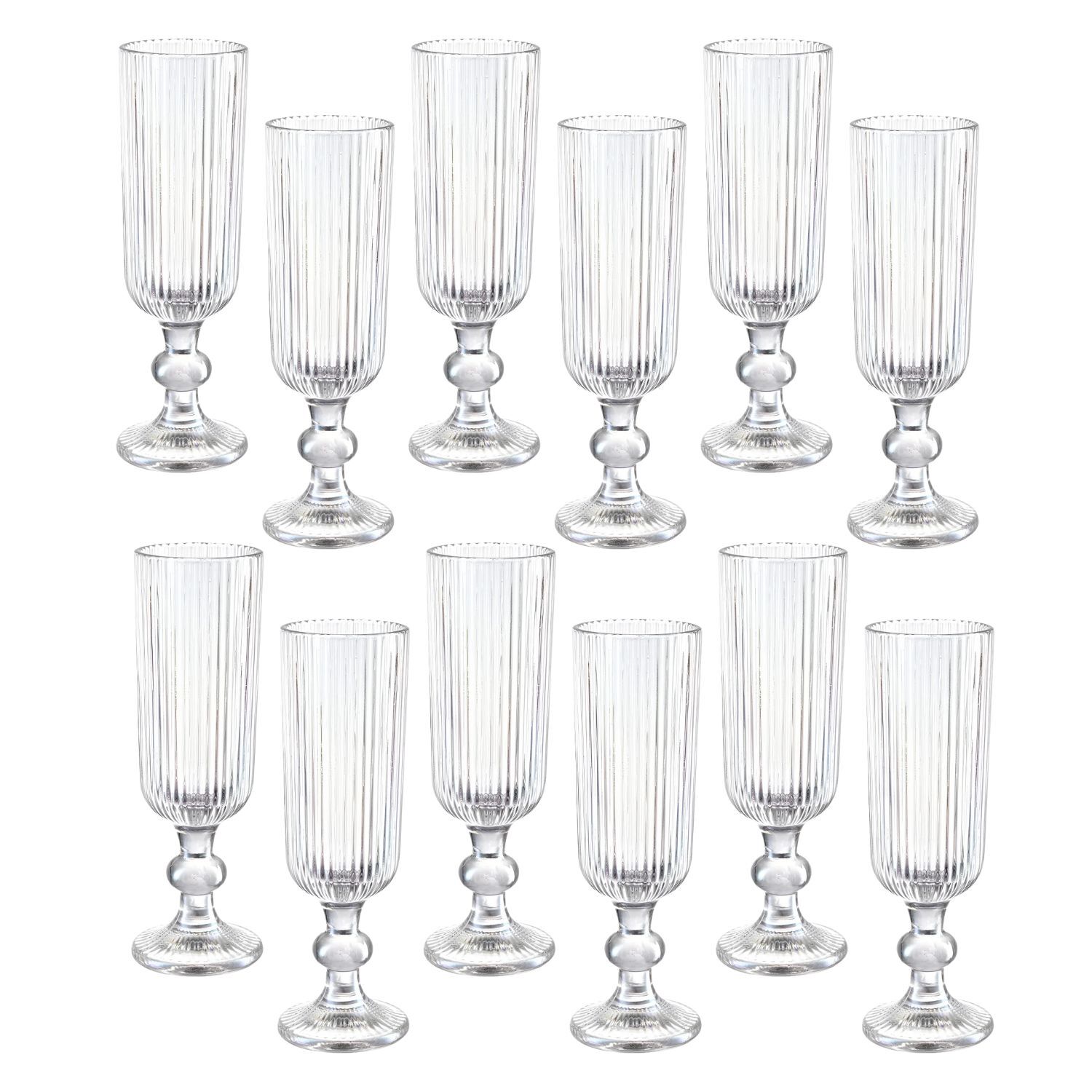 Set 12 Copas Flute Talladas 160ml Lisa Allegra De Vidrio image number 0.0