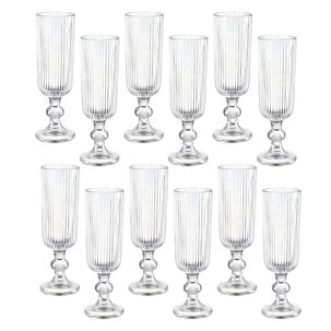 Set 12 Copas Flute Talladas 160ml Lisa Allegra De Vidrio