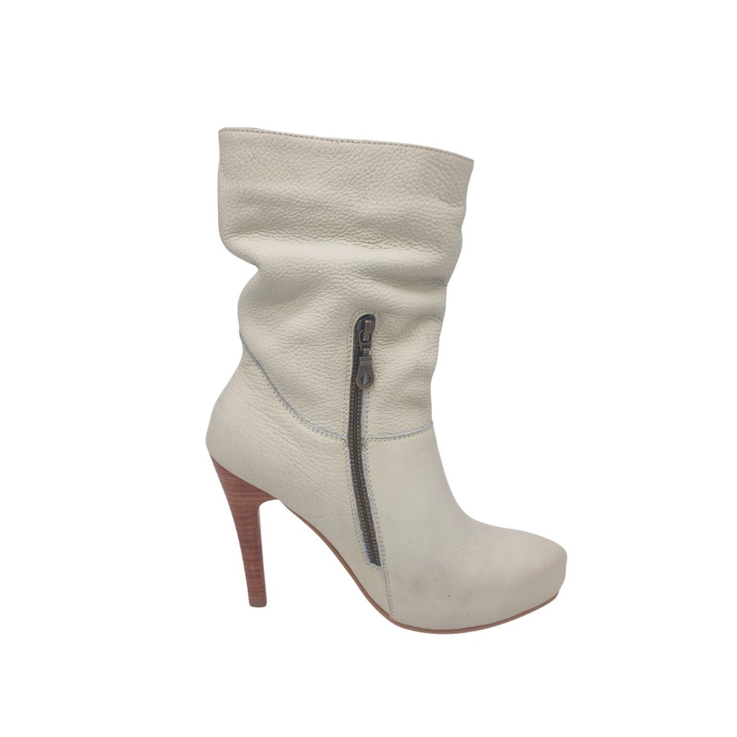 Bota Vilma Beige Cuero Pao Pecados image number 2.0
