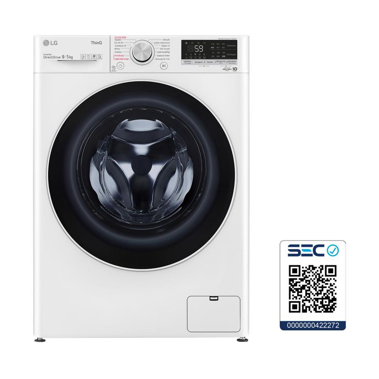 Lavadora Secadora LG WD9WVC4S6 / 9 Kg / 5 Kg image number 7.0