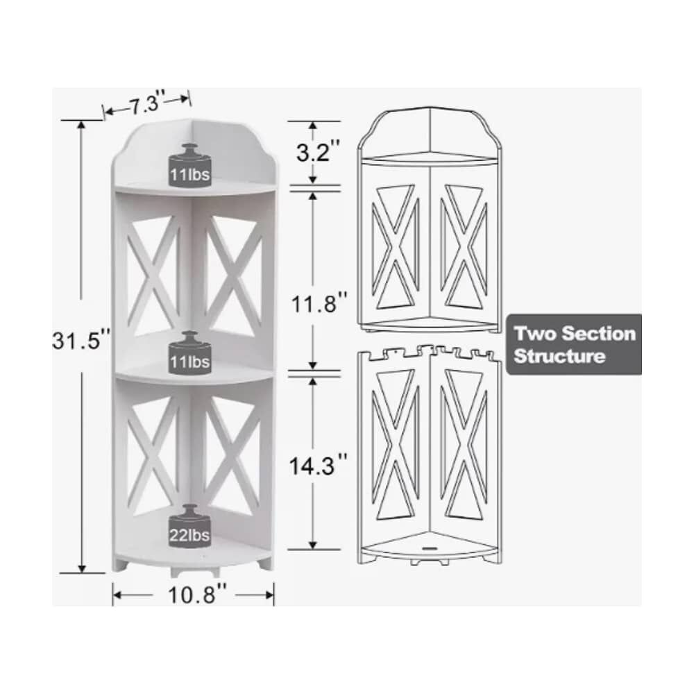 Estante De 3 Pisos Blanco image number 4.0
