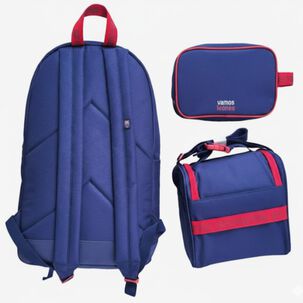 Set Escolar 3 En 1 Azul Mochila, Lonchera, Estuche Titanio