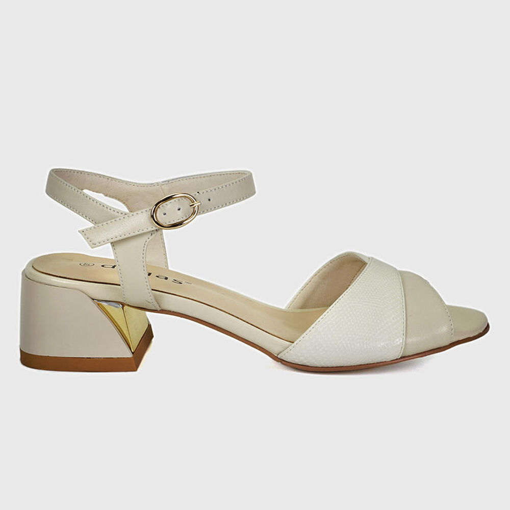 Sandalia Cuero Maur Crema image number 1.0