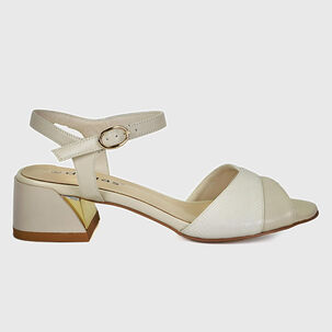 Sandalia Cuero Maur Crema