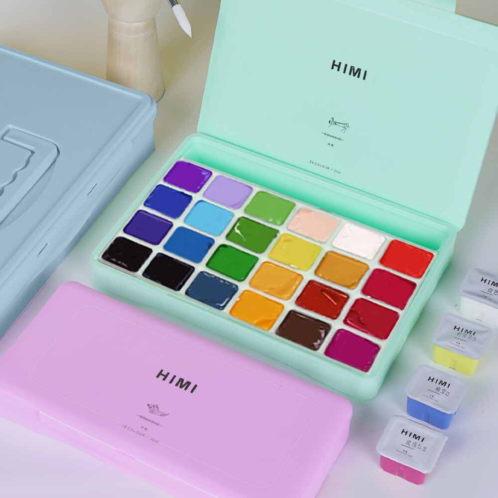 Set Miya Gouache 24 Colores / 30gr Sin Pinceles Verde image number 3.0