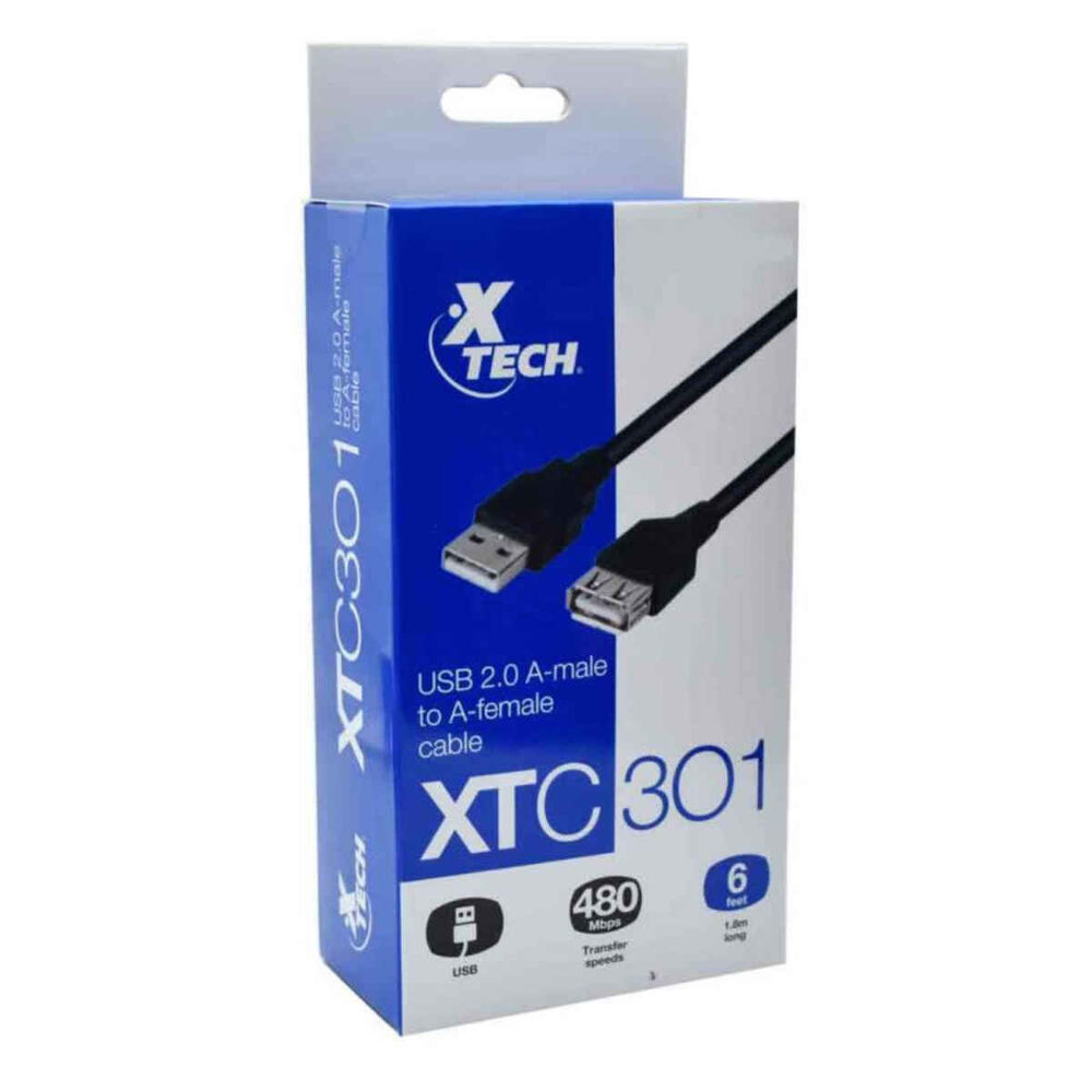 Cable Extensión Usb Macho A Hembra 1.8 Metros 2.0 Xtech image number 1.0