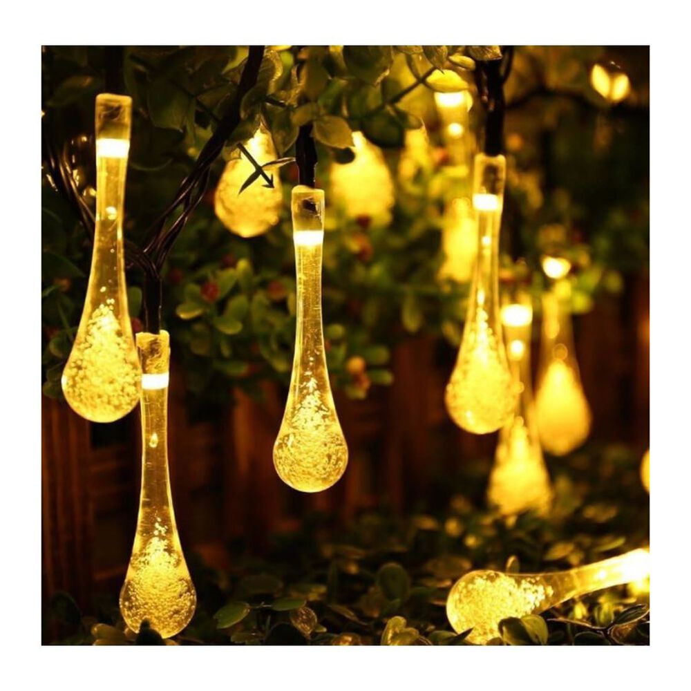 Luces Solares De Gotas 20 Led Amarillas De 4 Metros image number 2.0