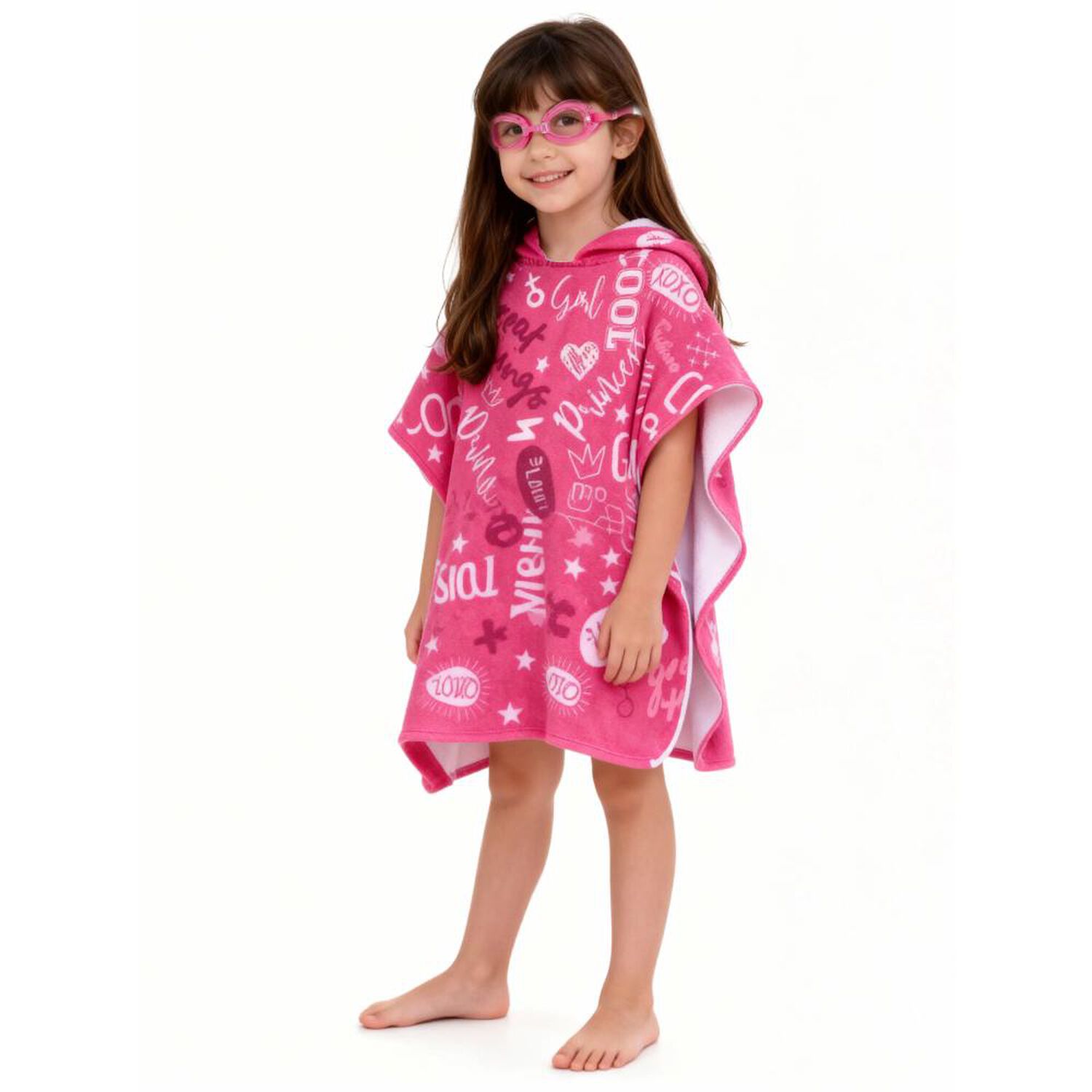 Toalla Playa Infantil + Lentes de Agua Casaideal Kids Princess / 60 X 120 Cm image number 1.0