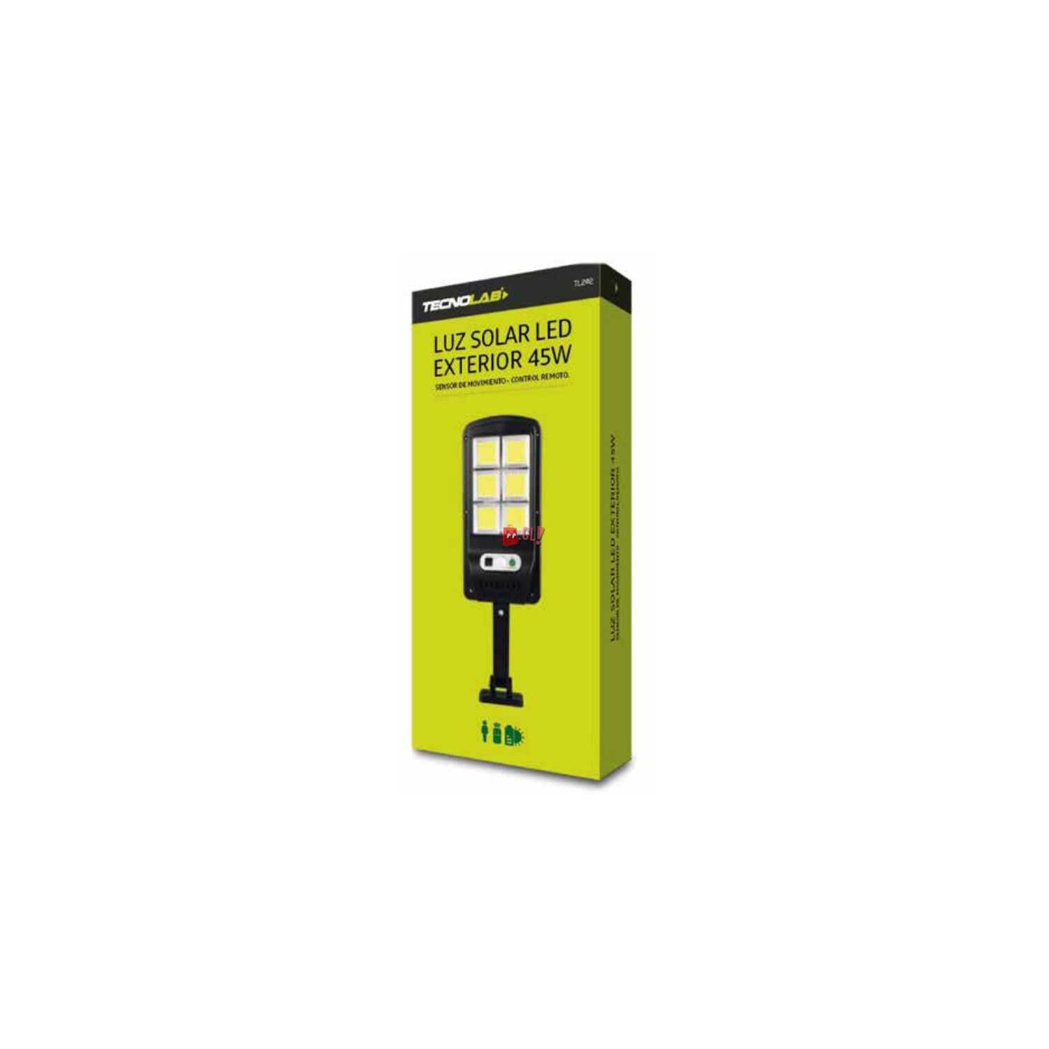 Foco Led Solar Con Sensor Movimiento Y Control Remoto - Ps image number 2.0