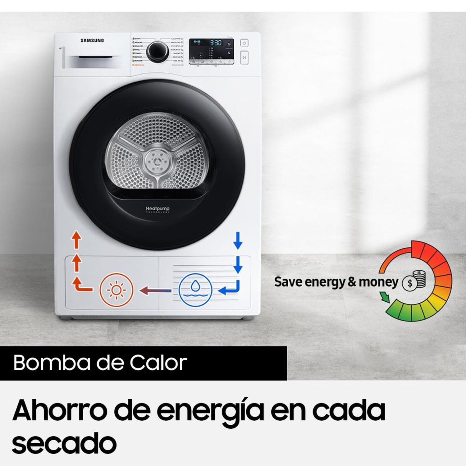 Secadora De Ropa Samsung DV90CGC2A0AEZS / 9 Kg image number 7.0