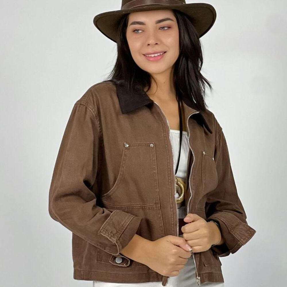 Chaqueta Mezclilla Cuello Cotel&eacute; image number 1.0