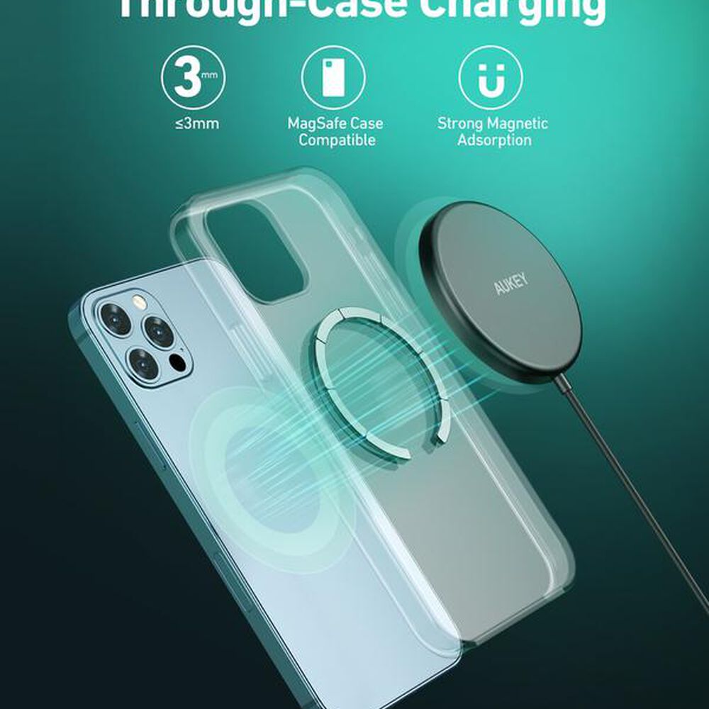 Aukey Cargador Cargador Inalámbrico Magnético Para Iphone 12 Negro - Lc-a1 image number 5.0