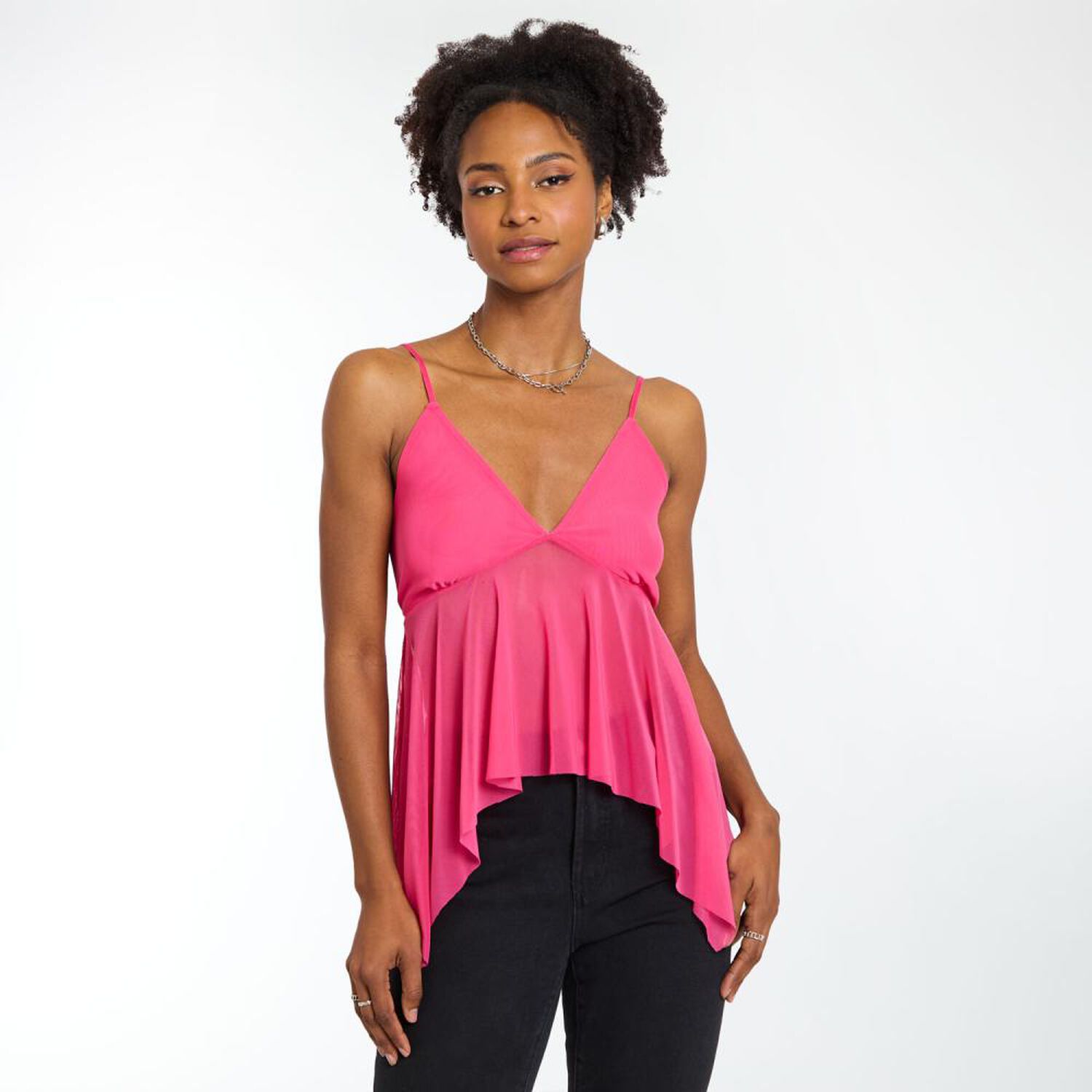 Blusa Pavilo Asimetrico Sin Mangas Cuello V Mujer Rolly Go image number 0.0