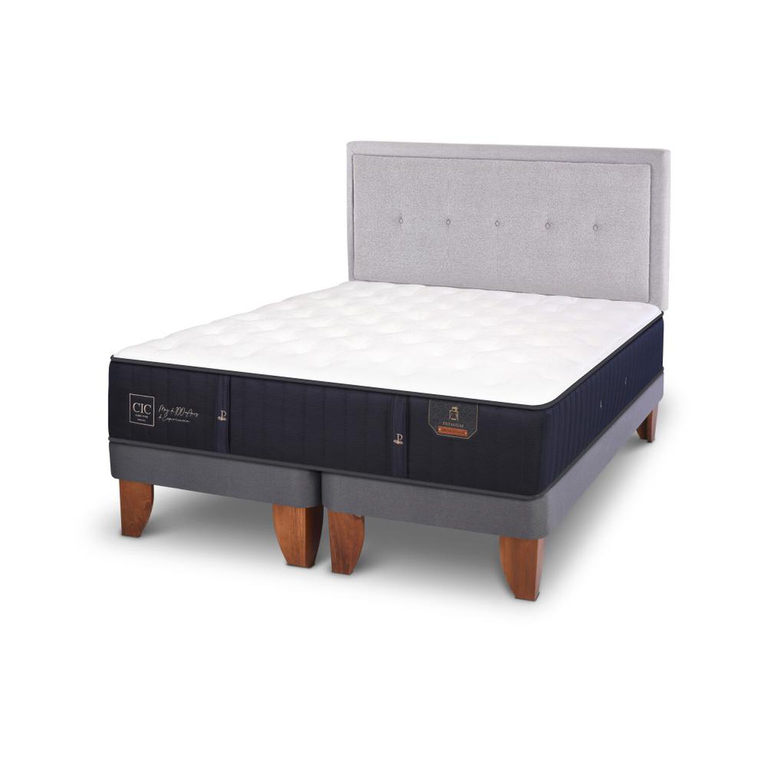 Cama Europea Cic Premium / King / Base Dividida + Respaldo image number 3.0