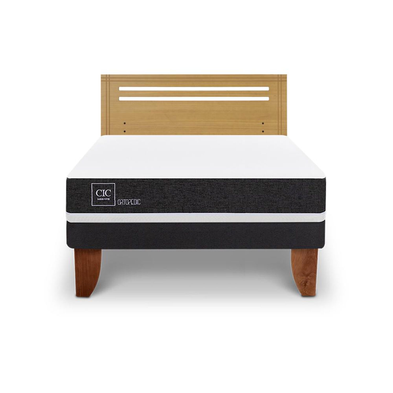 Cama Europea Cic Ortopedic / 2 Plazas / Base Normal + Respaldo image number 0.0