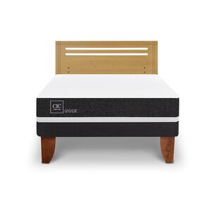 Cama Europea Cic Ortopedic / 2 Plazas / Base Normal + Respaldo