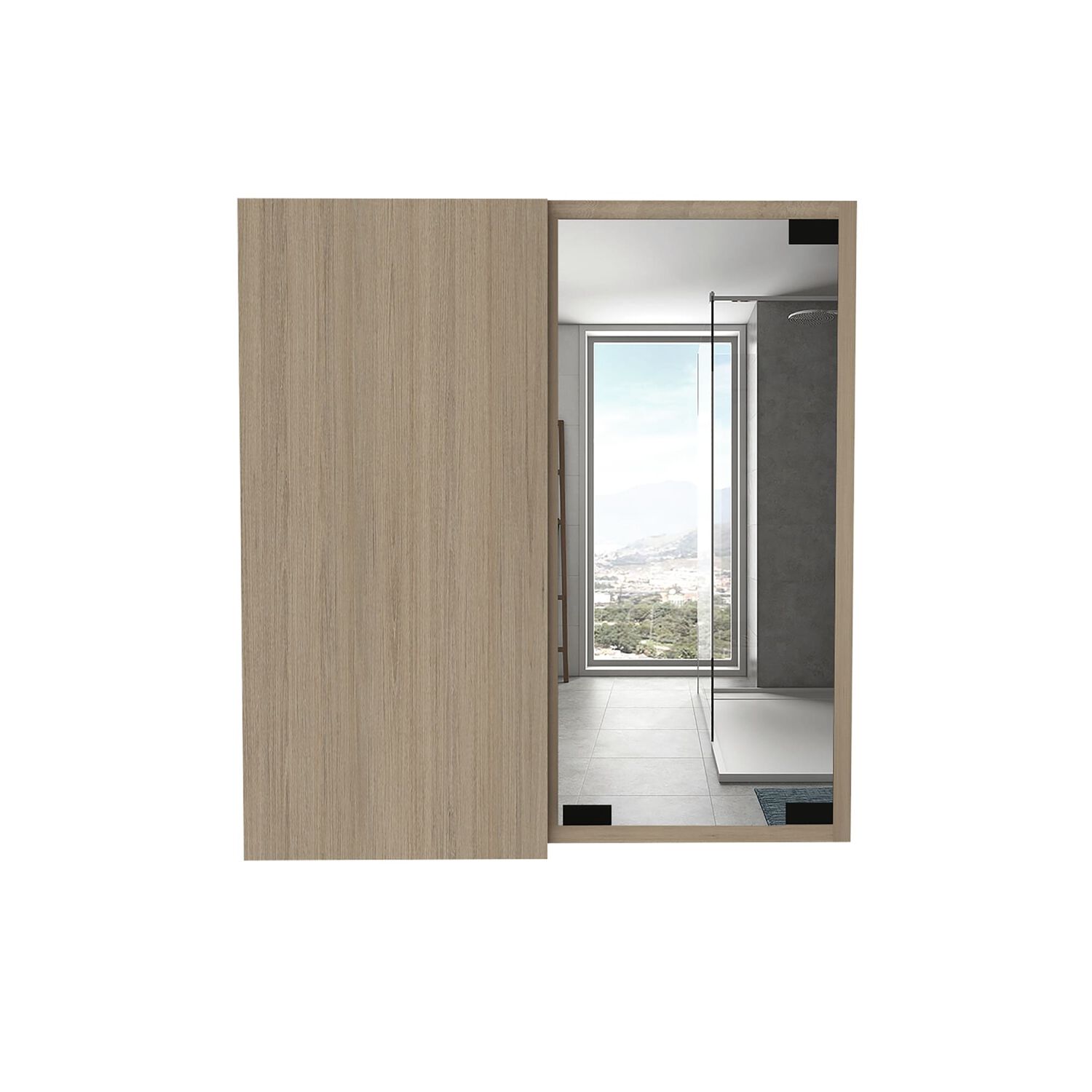 Mueble De Ba&ntilde;o Botiquin 53.7x50x16.5 Cm Caf&eacute; Claro image number 3.0