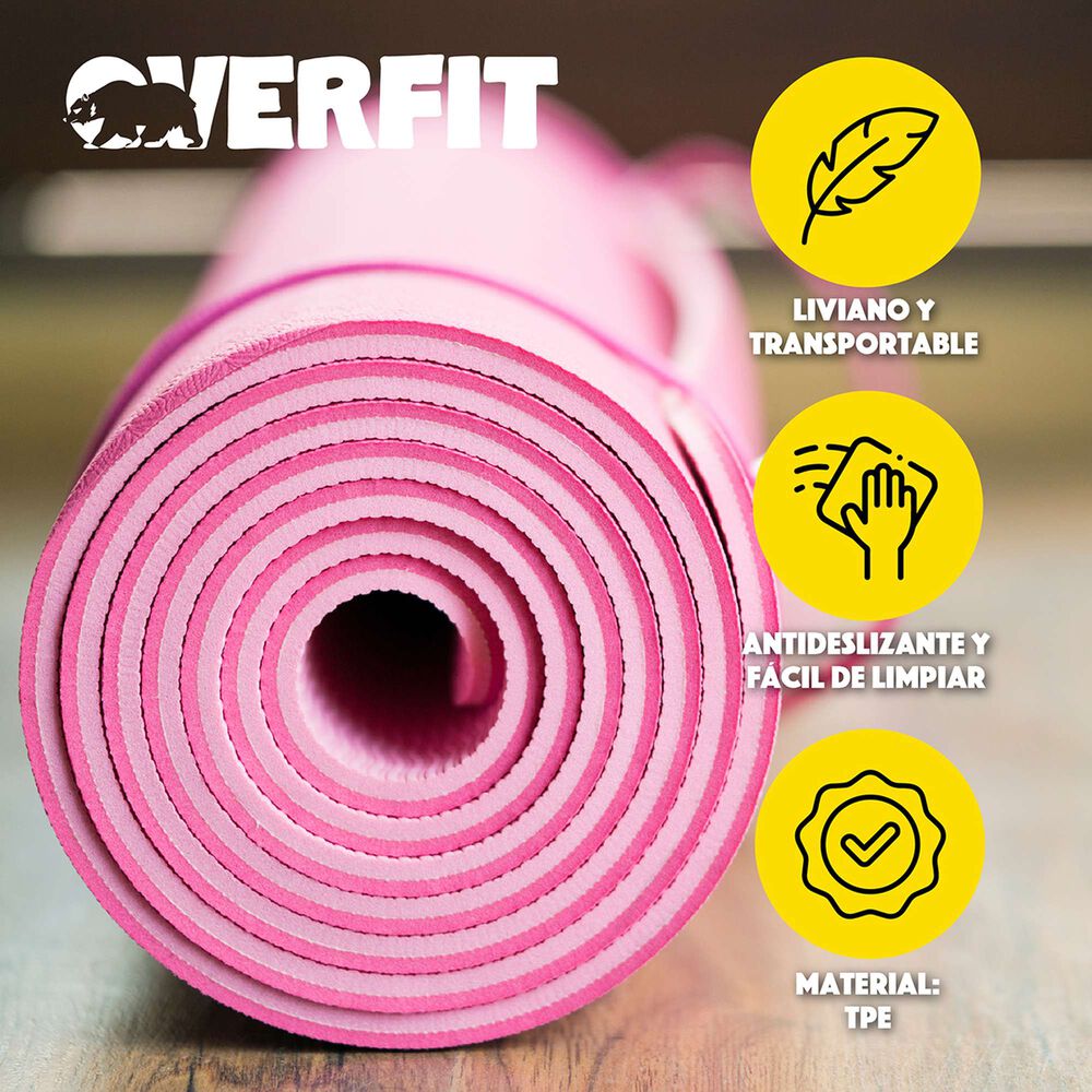 Mat Yoga Tpe 6mm Overfit Alfombra Ejercicio Pilates Bicolor image number 2.0