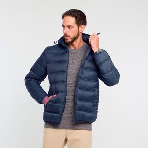 Parka Lisa Slim Cuello Alto Con Capucha Hombre Az Black