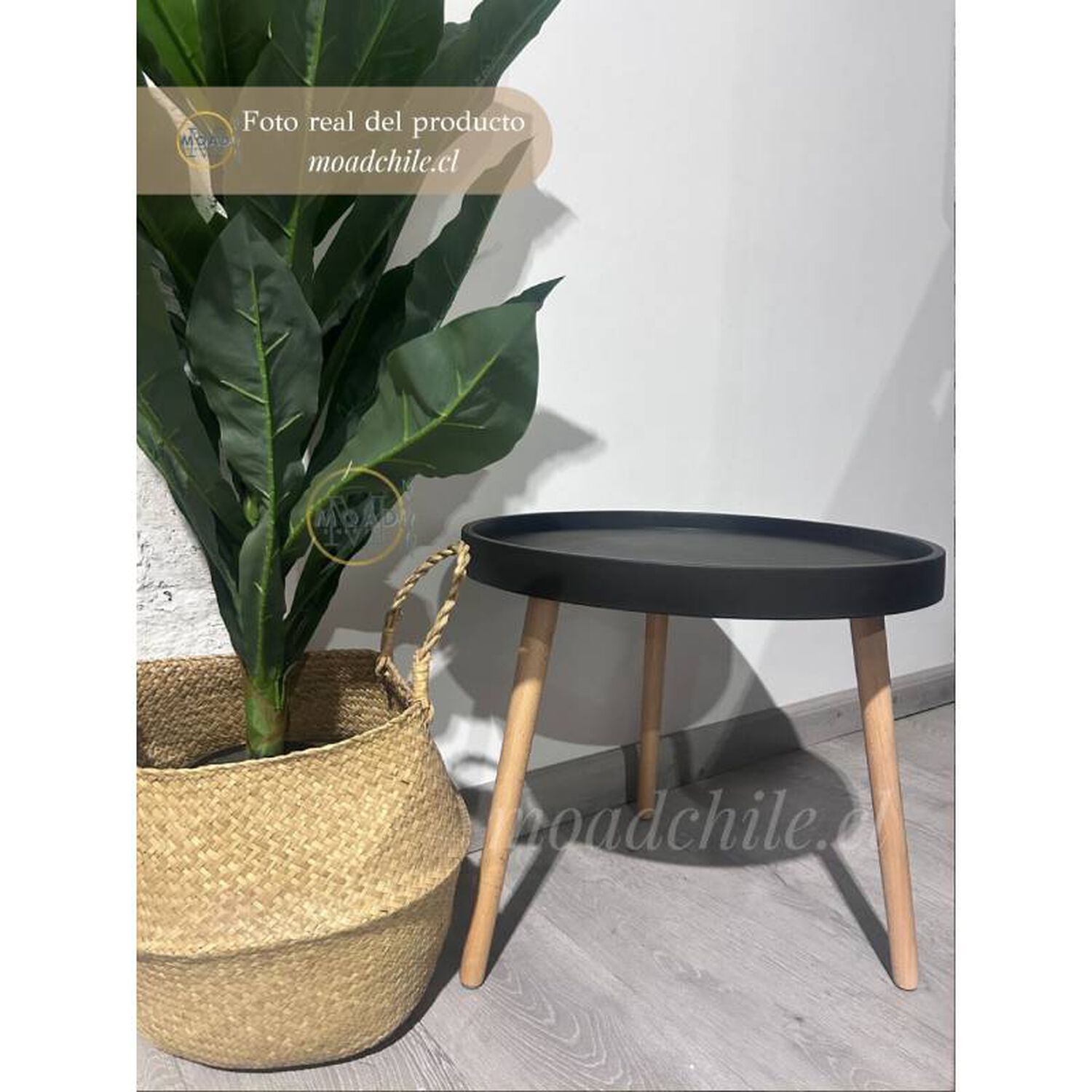 Mesa De Centro Lateral Eames Cubierta Mdf Y Patas De Madera image number 1.0