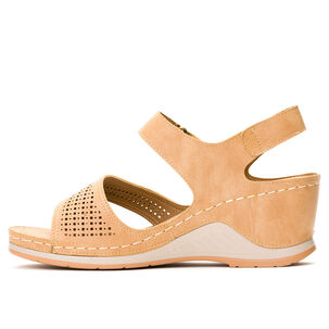 Sandalia Mujer Beige Milán Chancleta