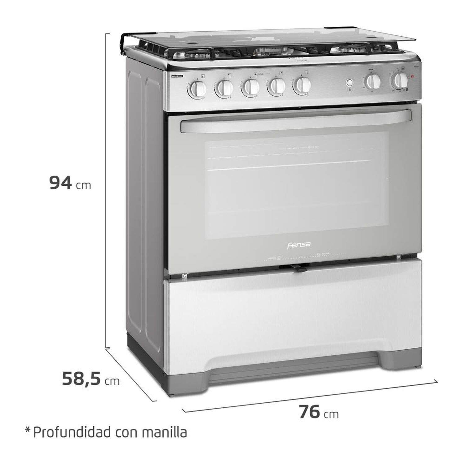 Cocina A Gas Fensa F 5500 T / 5 Quemadores image number 2.0
