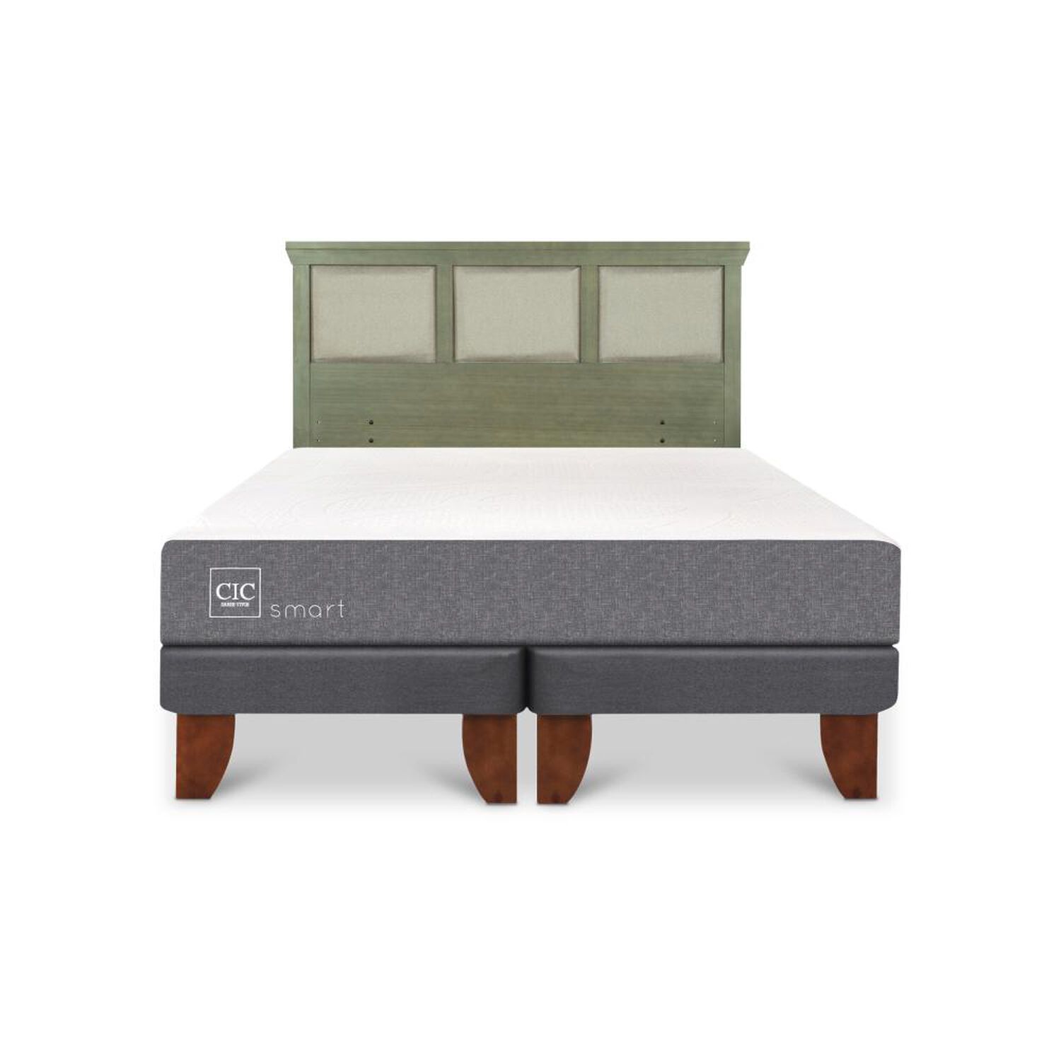 Cama Europea Cic Smart / King / Base Dividida + Respaldo image number 0.0