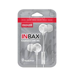 Aud&iacute;fonos Maxell In-bax Con Micr&oacute;fono In Ear 3.5mm Blanco