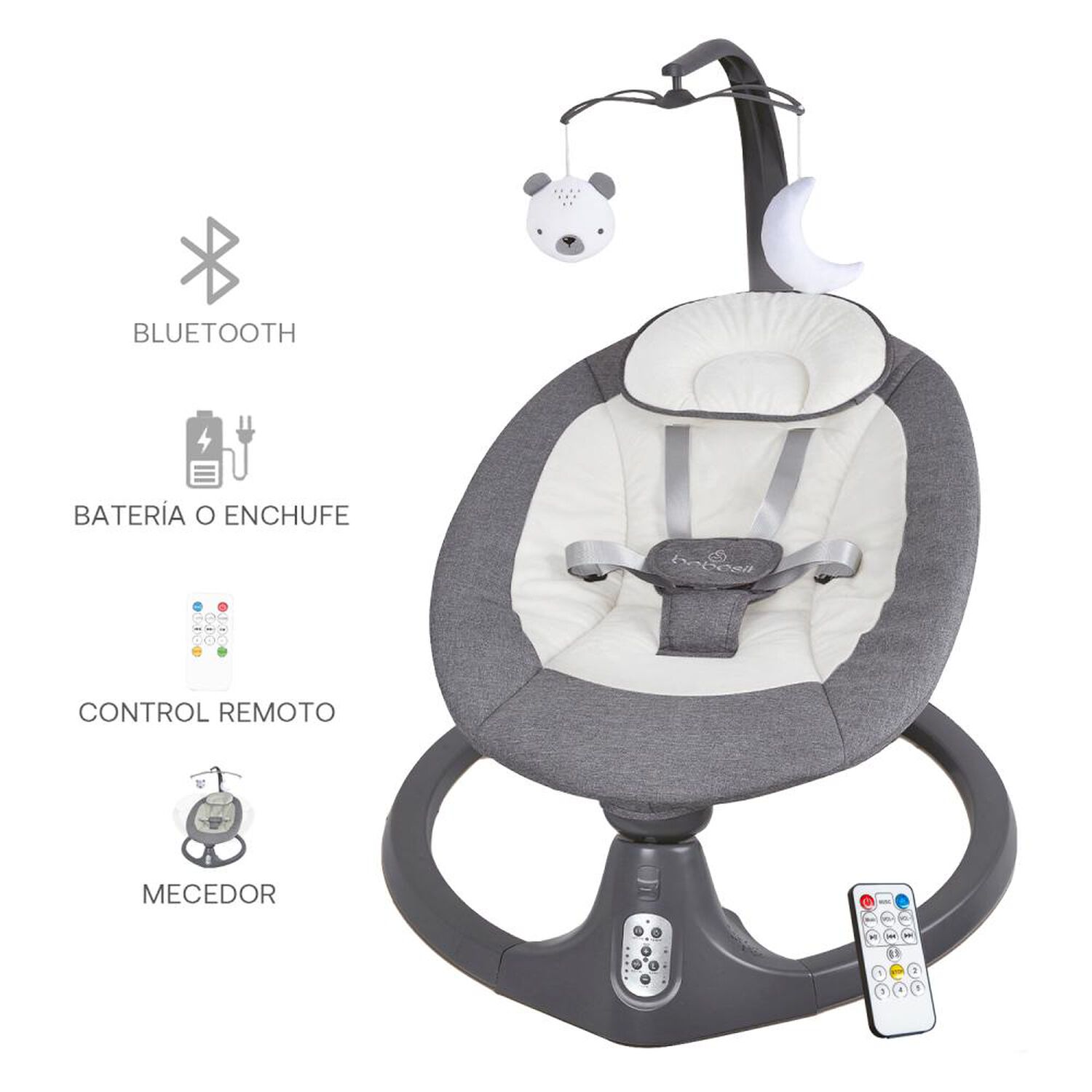 Silla Nido Bebesit Baby Swing Gris image number 2.0
