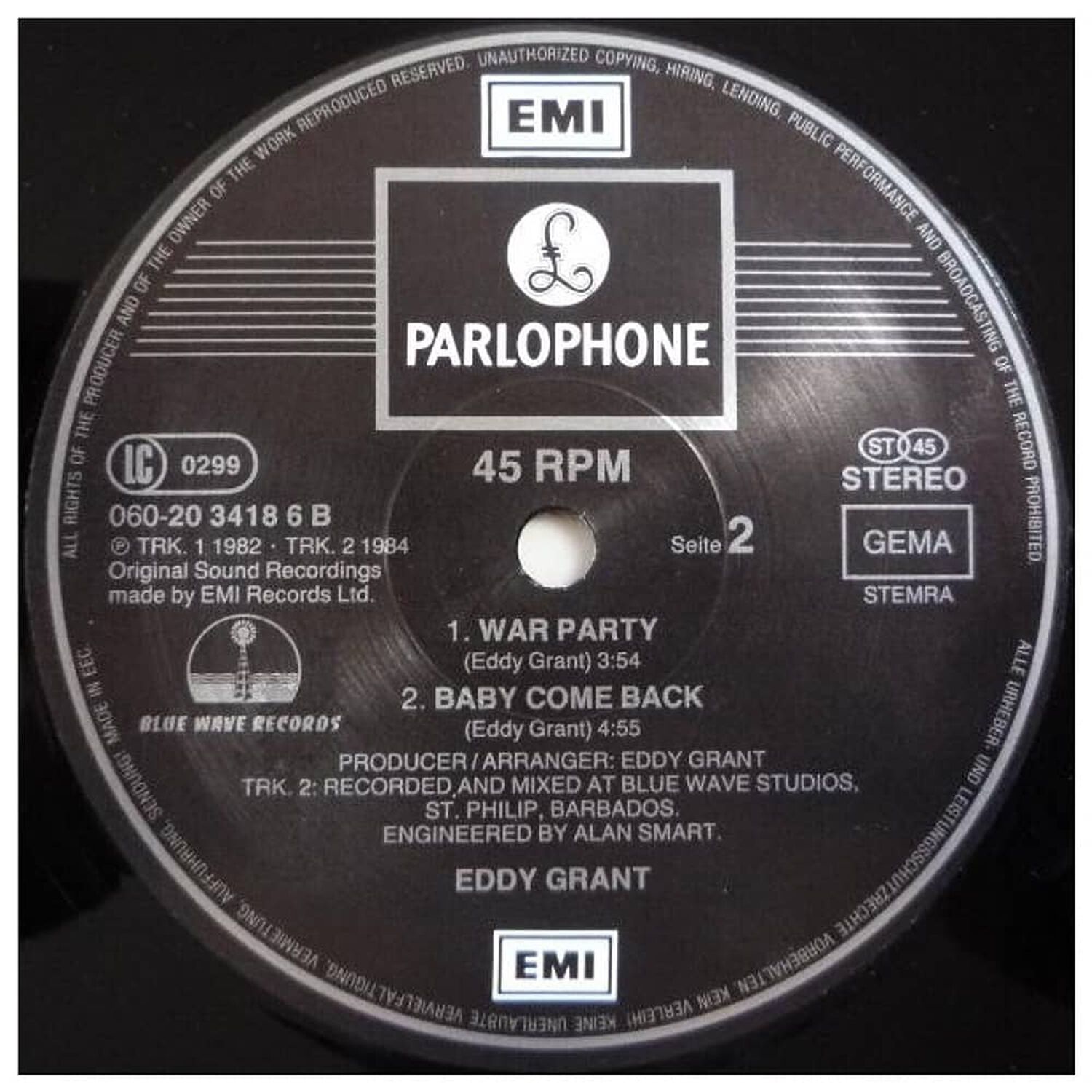 Eddy Grant - Baby Come Back | 12" Maxi Single Usado image number 3.0