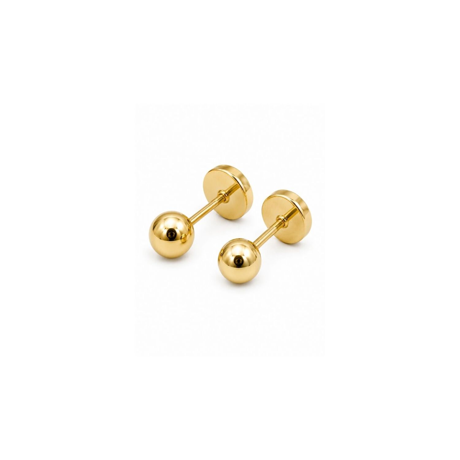 Aros Abridores Bolita 4.5mm N4 Oro14k Beb&eacute; Ni&ntilde;a Hipoalerg&eacute;nico Dorado image number 0.0